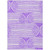 5' X 8' Purple And White Abstract Washable Indoor Outdoor Area Rug
