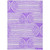5' X 8' Purple and White Abstract Washable Non Skid Indoor Outdoor Area Rug