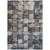 5' X 8' Taupe And Denim Blue Striped Washable Indoor Outdoor Area Rug