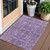 3' X 5' Purple Lilac And Lavender Oriental Washable Indoor Outdoor Area Rug