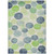 3' X 5' Navy Blue Lime Green And Ivory Geometric Washable Indoor Outdoor Area Rug