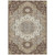 5' X 8' Chocolate Beige And Gray Oriental Washable Indoor Outdoor Area Rug