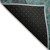 2' X 8' Teal Black and Gray Abstract Washable Indoor Outdoor Runner Rug