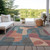 5' X 8' Sage And Pale Aqua Abstract Washable Indoor Outdoor Area Rug