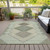 5' X 8' Green Gray And Taupe Geometric Washable Indoor Outdoor Area Rug