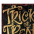 36" Black And Orange Solid Wood Trick or Treat Halloween Pumpkin Porch Sign
