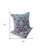 Set of Two 16" X 16" Blue and Purple Peacock Blown Seam Floral Indoor Outdoor Throw Pillow Polyester Modern Style