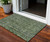 3' X 5' Artichoke Green And Black Damask Washable Indoor Outdoor Area Rug