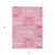 3' X 5' Blush Abstract Washable Non Skid Indoor Outdoor Area Rug