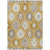 3' X 5' Gold Ivory And Taupe Southwestern Washable Indoor Outdoor Area Rug
