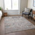 3' X 5' Taupe And Brown Floral Washable Indoor Outdoor Area Rug