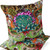 Set of Two 16" X 16" Green and Pink Blown Seam Floral Indoor Outdoor Throw Pillow Polyester Premium Quality