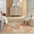 5' X 7' Coral And Beige Nautical Indoor Outdoor Area Rug