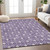 3' X 5' Purple And Ivory Geometric Washable Indoor Outdoor Area Rug Transitional Style - Purple, Ivory Color