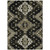 3' X 5' Black Ivory And Taupe Medallion Washable Indoor Outdoor Area Rug
