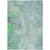 3' X 5' Teal Abstract Washable Non Skid Indoor Outdoor Area Rug Transitional Style - Teal Blue Color