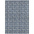 3' X 5' Navy Blue And Ivory Geometric Washable Indoor Outdoor Area Rug Transitional Style - Navy Blue, Ivory Color