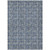 3' X 5' Navy Blue And Ivory Geometric Washable Indoor Outdoor Area Rug Transitional Style - Navy Blue, Ivory Color