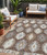 5' X 8' Brown Ivory And Taupe Southwestern Washable Indoor Outdoor Area Rug