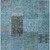 3' X 5' Teal Blue Aqua And Gray Patchwork Washable Indoor Outdoor Area Rug