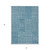 5' X 8' Teal Blue And Ivory Geometric Washable Indoor Outdoor Area Rug Transitional Style - Teal Blue, Ivory Color