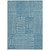 5' X 8' Teal Blue And Ivory Geometric Washable Indoor Outdoor Area Rug Transitional Style - Teal Blue, Ivory Color