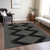 3' X 5' Black And Ivory Geometric Washable Indoor Outdoor Area Rug Transitional Style - Black, Ivory Color