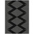3' X 5' Black And Ivory Geometric Washable Indoor Outdoor Area Rug Transitional Style - Black, Ivory Color