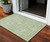 3' X 5' Artichoke Green And Ivory Damask Washable Indoor Outdoor Area Rug - Artichoke Green, Ivory