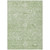 3' X 5' Artichoke Green And Ivory Damask Washable Indoor Outdoor Area Rug - Artichoke Green, Ivory