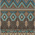 3' X 5' Brown Teal Blue And Coral Aztec Washable Indoor Outdoor Area Rug