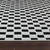 5' X 7' Black and White Geometric Distressed Indoor Outdoor Area Rug