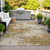 3' X 5' Copper And Ivory Abstract Washable Indoor Outdoor Area Rug