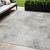 5' X 8' Silver Gray And Ivory Abstract Washable Indoor Outdoor Area Rug - Silver, Gray, Ivory