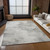 5' X 8' Silver Gray And Ivory Abstract Washable Indoor Outdoor Area Rug
