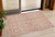 3' X 5' Coral And Ivory Damask Washable Indoor Outdoor Area Rug