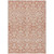 3' X 5' Coral And Ivory Damask Washable Indoor Outdoor Area Rug