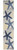 10' Blue And Gray Indoor Outdoor Runner Rug - Blue, Gray
