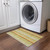2' X 3' Tan Orange and Green Striped Washable Non Skid Indoor Outdoor Area Rug