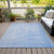 5' X 8' Blue And Silver Abstract Washable Indoor Outdoor Area Rug - Blue, Silver