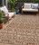 5' X 8' Terra Cotta And Beige Southwestern Washable Indoor Outdoor Area Rug - Terra Cotta, Beige