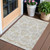 3' X 5' Ivory Beige And Taupe Oriental Washable Indoor Outdoor Area Rug