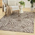 4' X 6' Brown And Ivory Palm Leaf Indoor Outdoor Area Rug