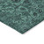 3' X 5' Teal Blue Green And Charcoal Floral Washable Indoor Outdoor Area Rug