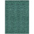 3' X 5' Teal Blue Green And Charcoal Floral Washable Indoor Outdoor Area Rug