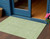 3' X 5' Artichoke Green Mint Green And Ivory Floral Washable Indoor Outdoor Area Rug
