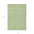 3' X 5' Artichoke Green Mint Green And Ivory Floral Washable Indoor Outdoor Area Rug