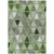 3' X 5' Green And Fern Green Geometric Washable Indoor Outdoor Area Rug - Green, Fern Green