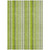 5' X 8' Green Striped Washable Non Skid Indoor Outdoor Area Rug - Green