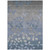5' X 8' Denim Blue And Gray Floral Washable Indoor Outdoor Area Rug